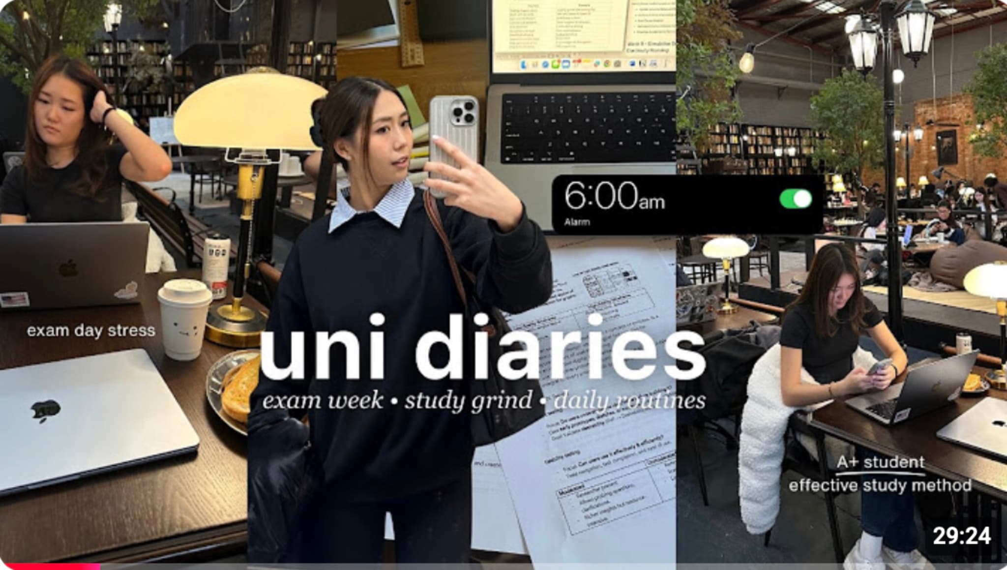 Productive days at university | 6AM routine, finals week, exam day stress, A+ student study advice